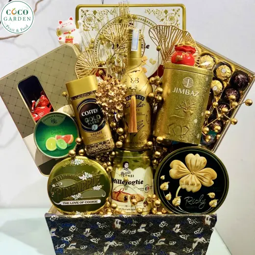 Giỏ Quà Tết Cao Cấp Đủ Set